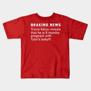 Breaking News of Travis Kelce Kids T-Shirt